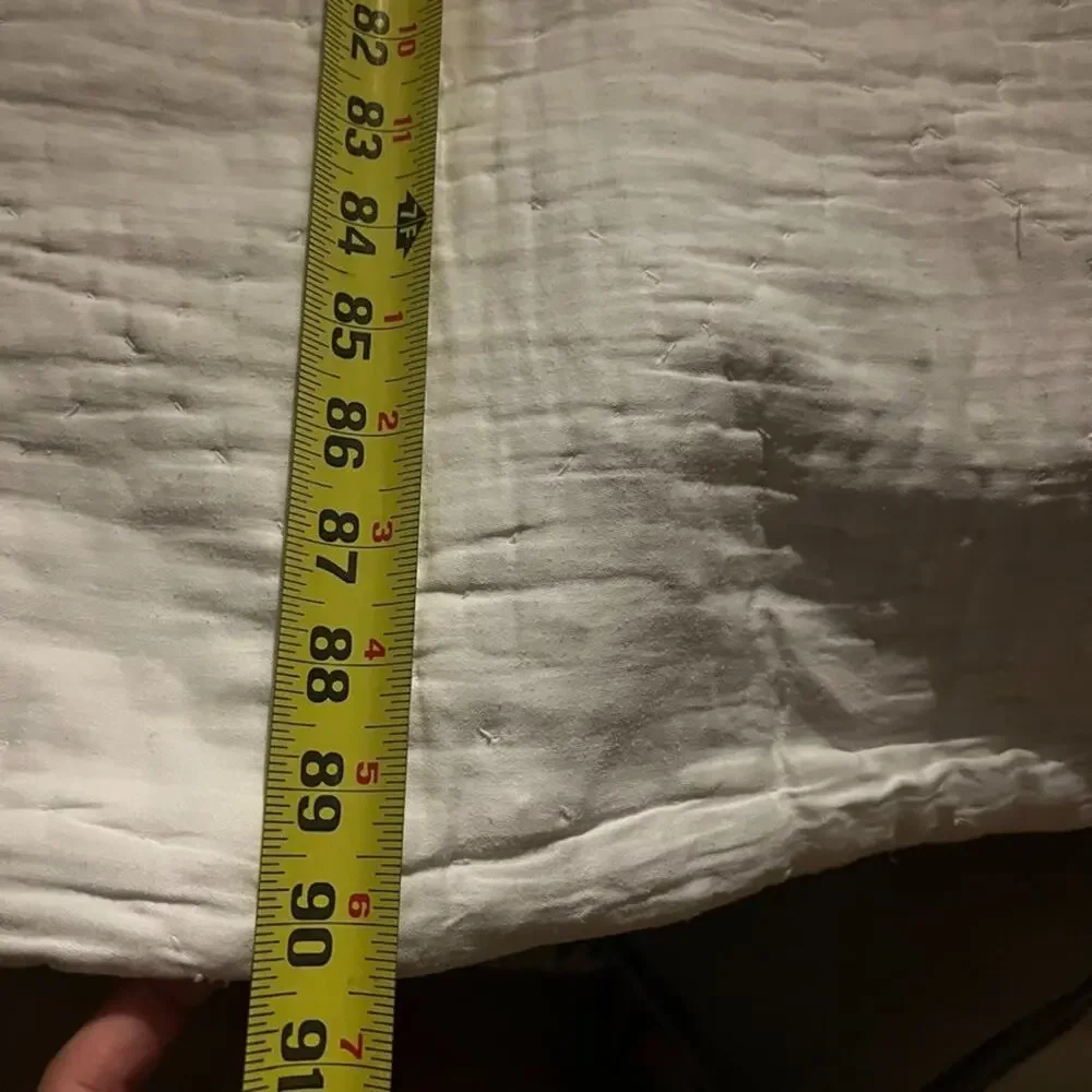 RH Teen 100% Cotton Full Coverlet White Terry Cloth Diamond Quilted